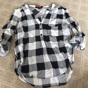 Black & White Plaid Top